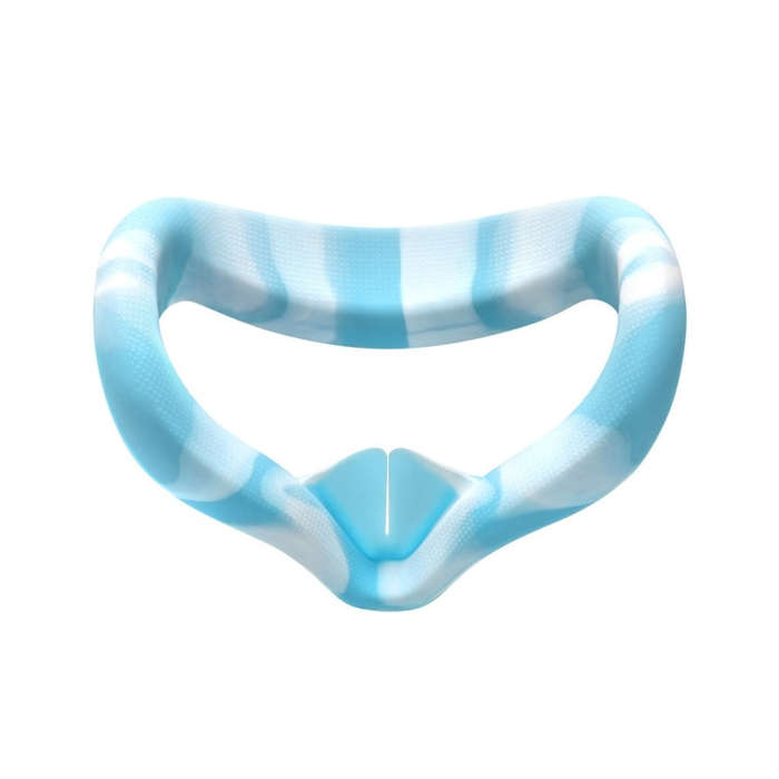 VR Silicone Eye Cover Anti-Sweat And Decontamination Color VR Goggles For Quest 2(White Blue)