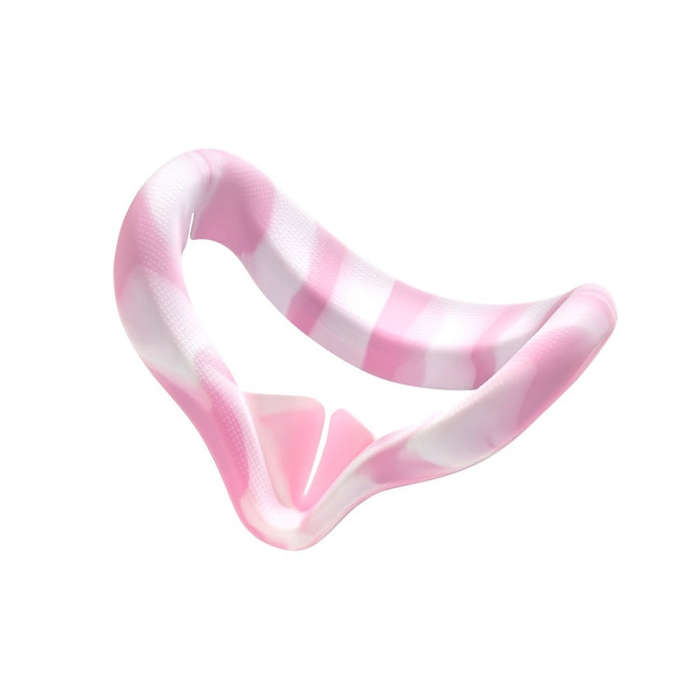 VR Silicone Eye Cover Anti-Sweat And Decontamination Color VR Goggles For Quest 2(White Pink)