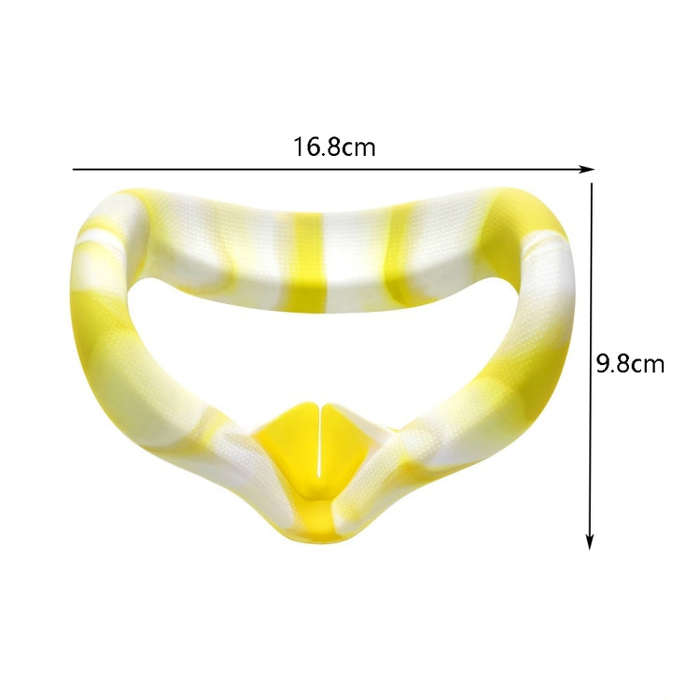 VR Silicone Eye Cover Anti-Sweat And Decontamination Color VR Goggles For Quest 2(White Pink)