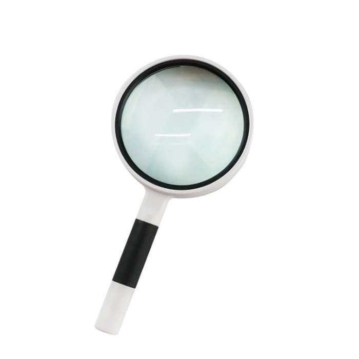Hand-Held Reading Magnifier Glass Lens Anti-Skid Handle Old Man Reading Repair Identification Mag...