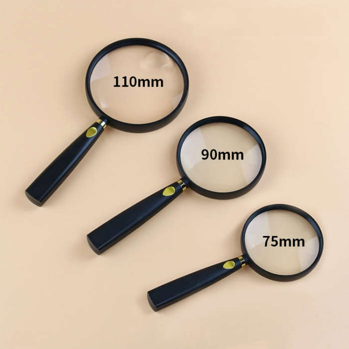 Children Science Education Elderly Reading Hand-Held Magnifying Glass, Specification: 90mm