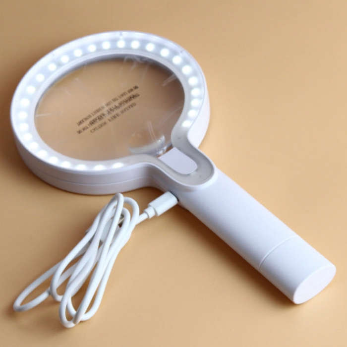 XT-8013 With 29 LED Lights 3 Gelling Touch Switch Magnifier 2 Times / 13 Times Hand-Held Magnifyi...