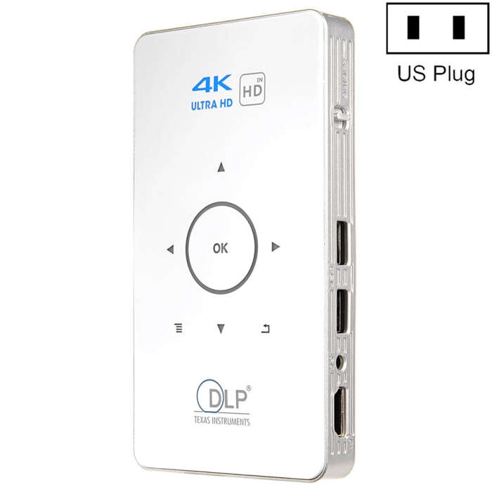 C6 1G+8G Android System Intelligent DLP HD Mini Projector Portable Home Mobile Phone Projector...