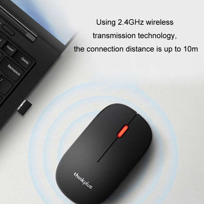 Lenovo Thinkplus M80 Office Lightweight Ergonomic Laptop Mouse, Specification: Wireless