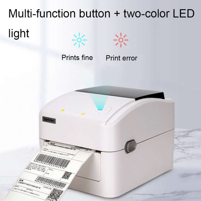 Xprinter XP-420B 108mm Express Order Printer Thermal Label Printer, Style:USB+WIFI(UK Plug)