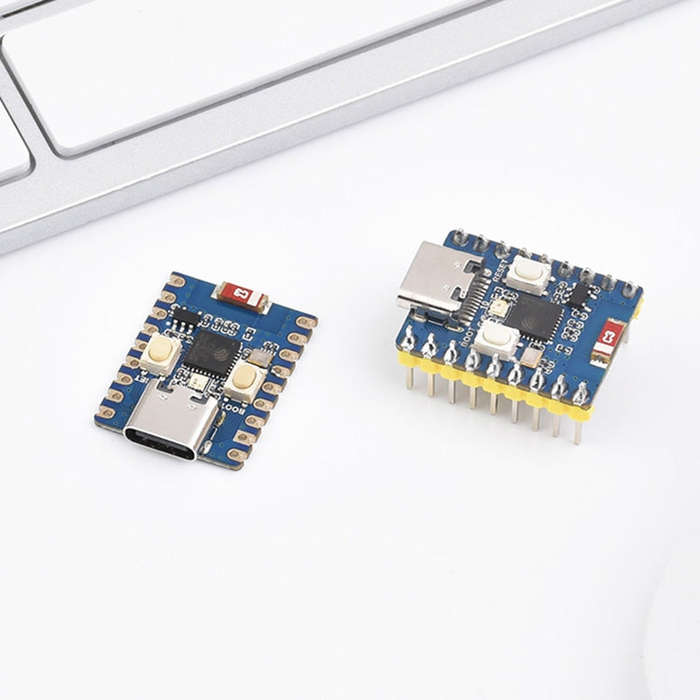 Waveshare 2.4GHz ESP32-C3 Mini Development Board, Based ESP32-C3FN4 Single-core Processor without...