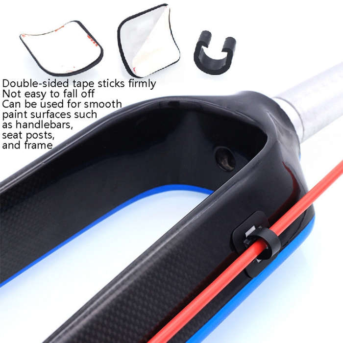 4 PCS Mountain Road Bicycle Hose Line Guide Adhesive Wire Seat Frame Cable Fixing C Buckle, Style...