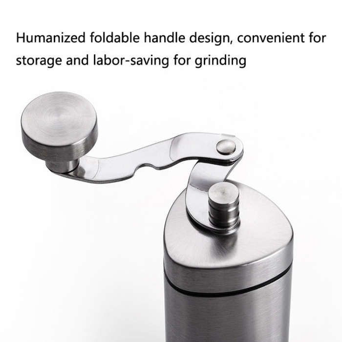 Household Stainless Steel Hand-Cranked Coffee Machine Grinder(Stainless Steel Model)