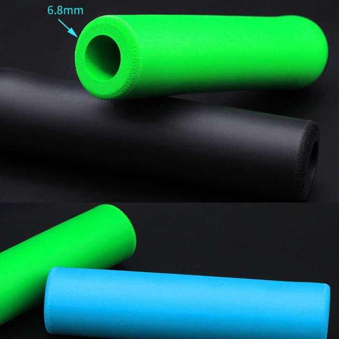 4 Pairs Mountain Folding Bicycle Silicone Foaming Sponge Handle Cover Rubber Shock Absorbing Anti...