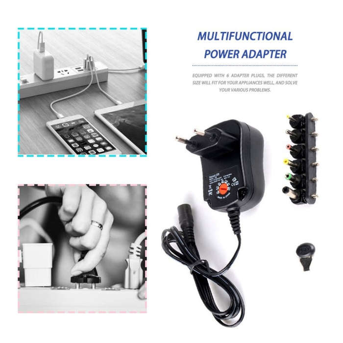 C5 3-12V 12W Adjustable Voltage Regulated Switch Power Supply Power Adapter Multifunction Charger...