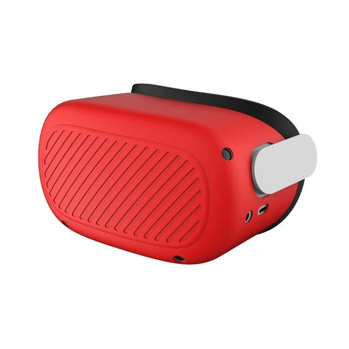 VR Glasses Silicone Waterproof Dust-Proof And Fall-Proof Protective Shell For Quest(Red)