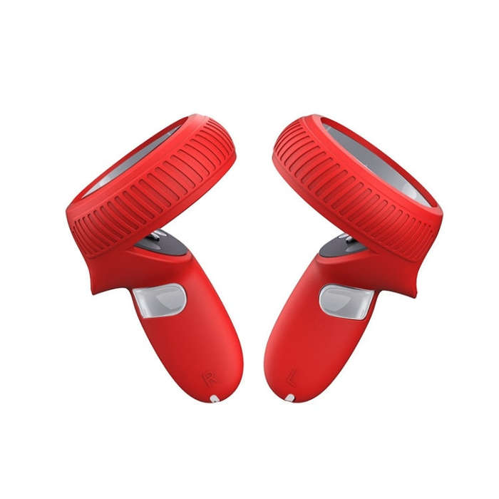 VR Handle Silicone Non-slip Drop Resistant Protective Cver For Quest(Red)