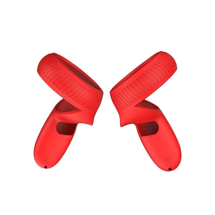 VR Handle Silicone Non-slip Drop Resistant Protective Cver For Quest(Red)