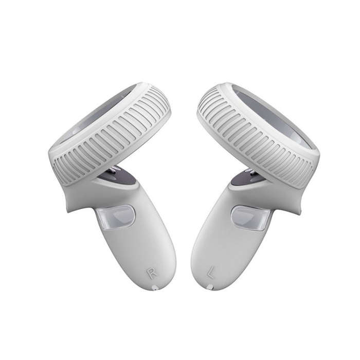 VR Handle Silicone Non-slip Drop Resistant Protective Cover For Quest(White)