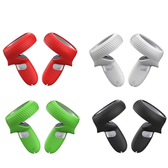 VR Handle Silicone Non-slip Drop Resistant Protective Cver For Quest(Red)