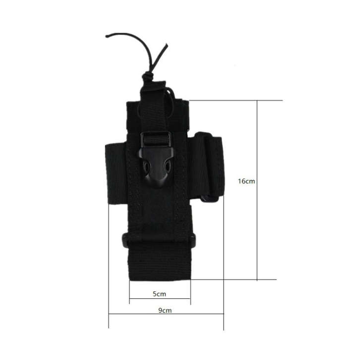 Outdoor Walkie Talkie Bag Mobile Phone Bag Mini Waist Bag Free Size(Black)