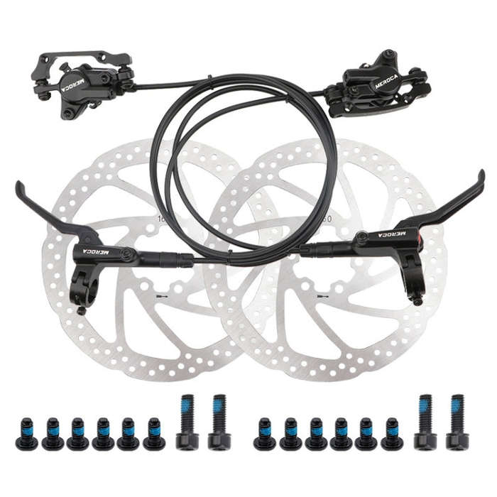 Meroca M800 Bicycle Brake Mountain Bike Universal Bilateral Brake Oil Pressure Disc Brake, Style:...