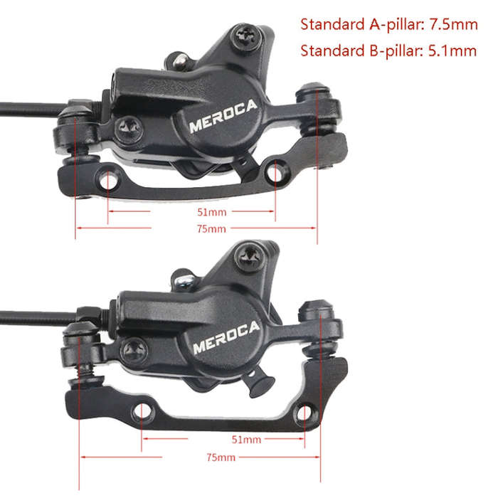 Meroca M800 Bicycle Brake Mountain Bike Universal Bilateral Brake Oil Pressure Disc Brake, Style:...