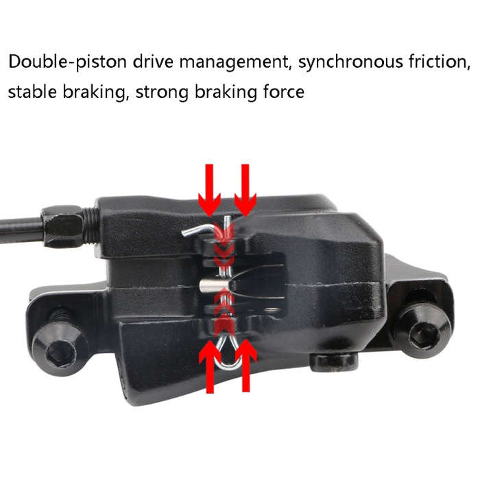Meroca M800 Bicycle Brake Mountain Bike Universal Bilateral Brake Oil Pressure Disc Brake, Style:...