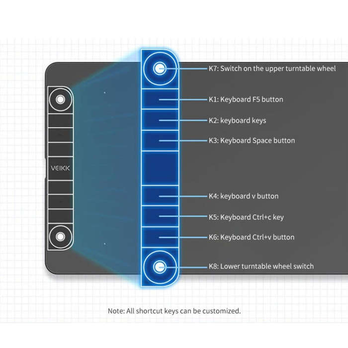 VEIKK VK1060PRO Digital Tablet Hand-Painted Board Electronic Drawing Board Can Connected To Mobil...