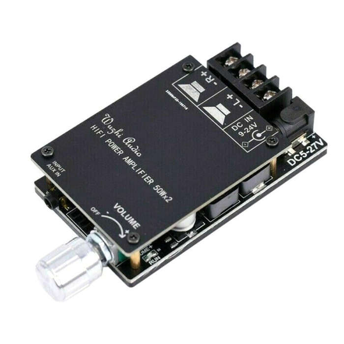 ZK-502C HIFI Wireless Bluetooth 5.0 TPA3116 Digital Power Audio Amplifier Board  50W X 2 Stereo A...