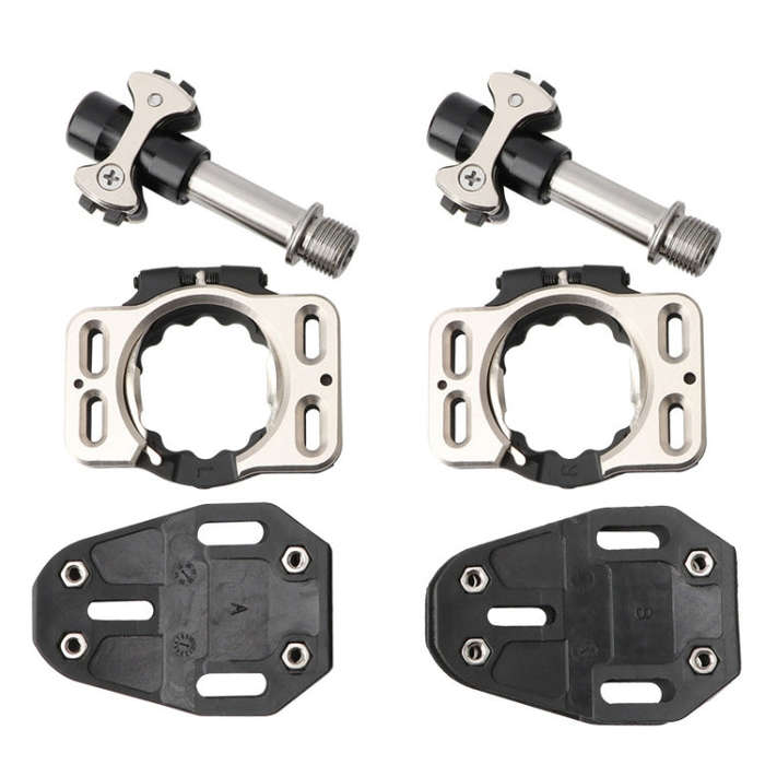 MEROCA Road Lock Shoes Card Three Pardin Bicycle Lollipops Self-Locking Pedal With Lock, Style: T...