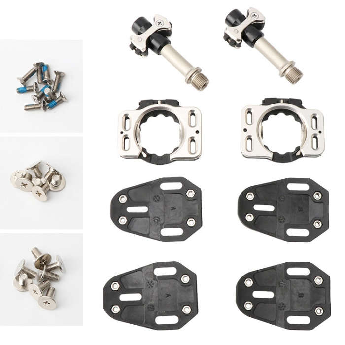 MEROCA Road Lock Shoes Card Three Pardin Bicycle Lollipops Self-Locking Pedal With Lock, Style: S...