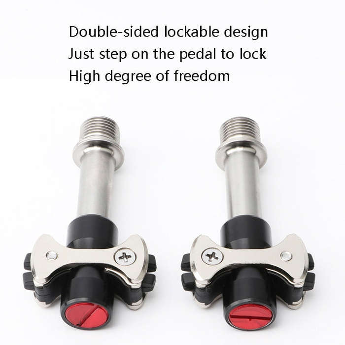 MEROCA Road Lock Shoes Card Three Pardin Bicycle Lollipops Self-Locking Pedal With Lock, Style: S...