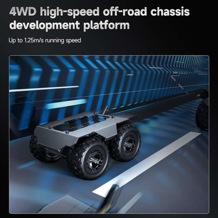 Waveshare WAVE ROVER Flexible Expandable 4WD Mobile Robot Chassis, Onboard ESP32 Module(EU Plug)