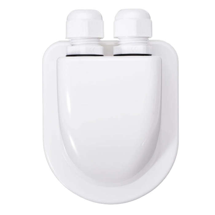 Solar Photovoltaic Plastic Bracket ABS Photovoltaic Car Roof Waterproof Junction Box(White)