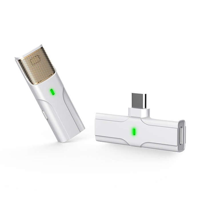 DS01 Outdoor Live Collar Microphone Collar Interview Recording Noise Reduction Wireless Microphon...