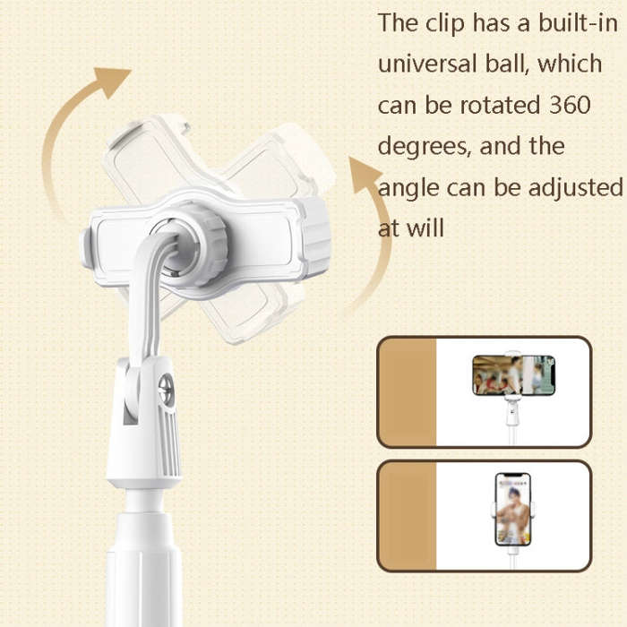 B7 Volcano Telescopic Live Bracket Tablet Phone Dual-Use Stand(Icon White)