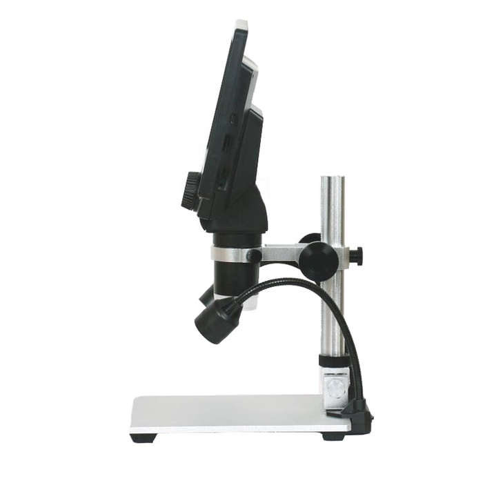 G1200D 7 Inch LCD Screen 1200X Portable Electronic Digital Desktop Stand Microscope(US Plug With ...