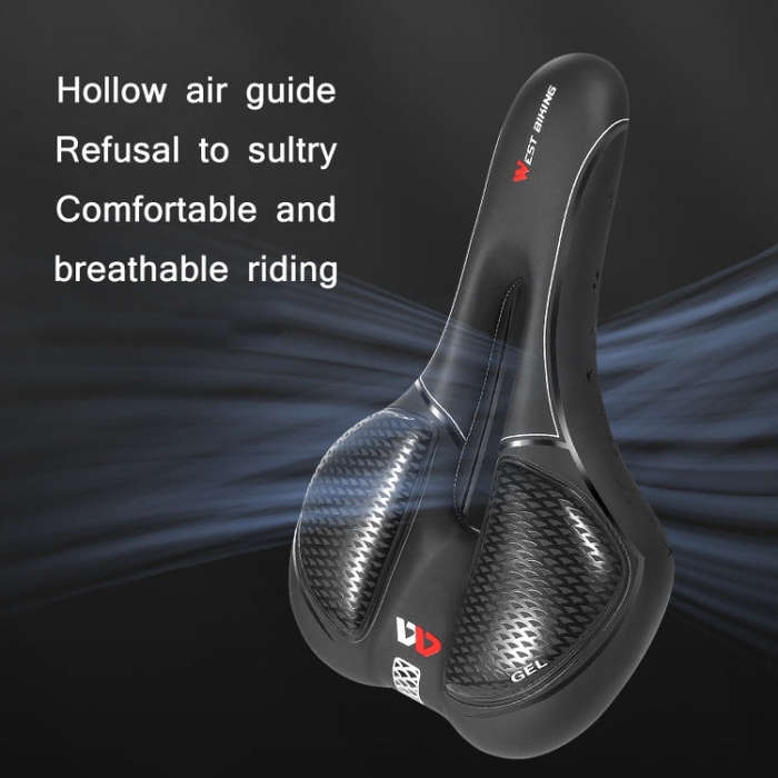 WEST BIKING Bicycle Riding Comfortable Silicone Saddle, Style: Emergency Ribbon