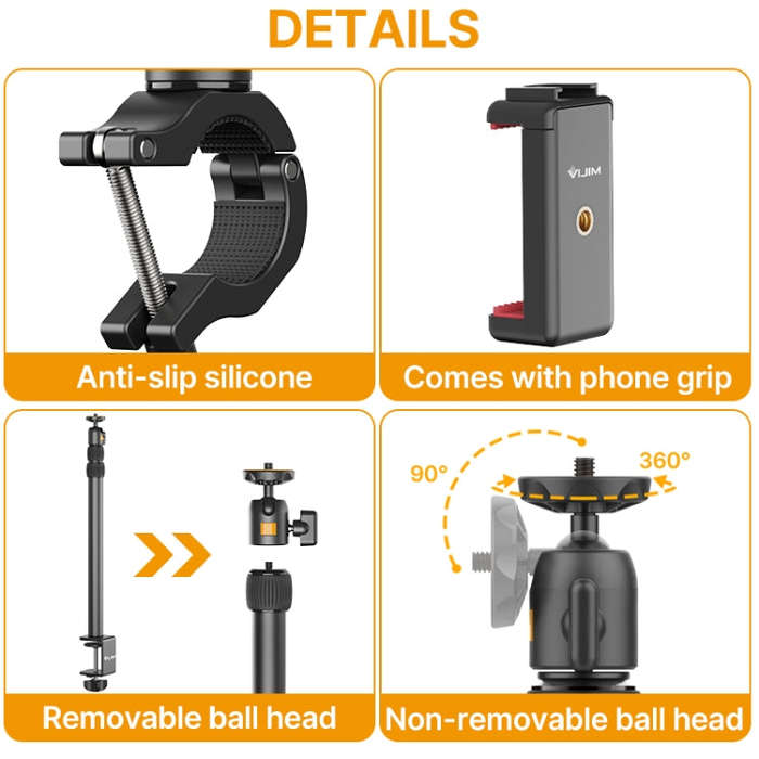 Ulanzi  Vijim LS02  Live Desktop Extension Arm Light Stand  For Ring Light DSLR Camera