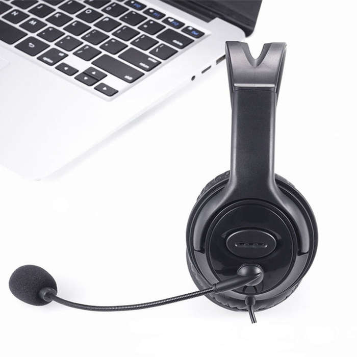 Head-Mounted Wired Headset With Microphone, Style: GAE-440 B