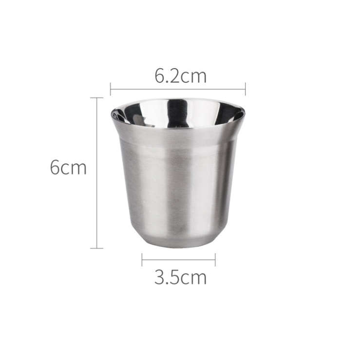 304 Stainless Steel Coffee Capsule Cup Double Insulation Coffee Cup, Style: Small Single Cup