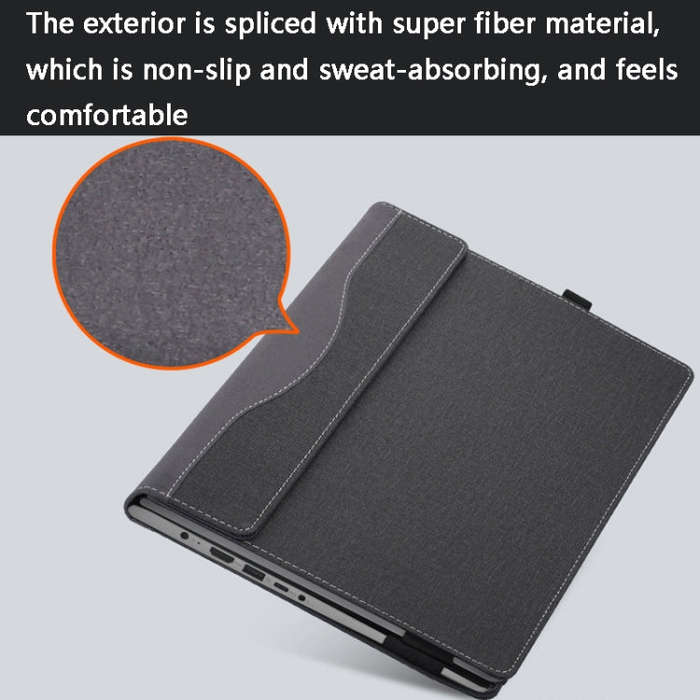 13.5 Inch Multifunctional PU Leather Laptop Sleeve For Microsoft Surface Laptop 1/2/3/4(Gentleman...