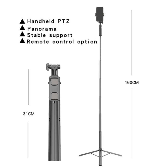 CYKE Folding Telescopic Mobile Phone Broadcast Stand Tripod, Specification: A61-1.6m (Cloud Station)