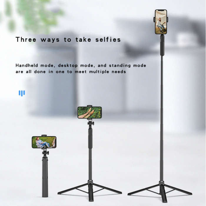 CYKE Folding Telescopic Mobile Phone Broadcast Stand Tripod, Specification: A61-1.6m (Cloud Station)