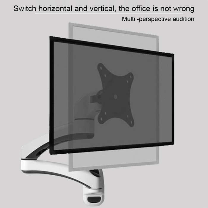 Gibbon Mounts FE112W Wall-Mounted Dual-Section Telescopic Monitor Stand(White)
