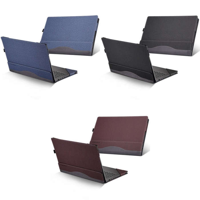 Laptop PU Leather Protective Case For Lenovo Yoga 530-14(Wine Red)