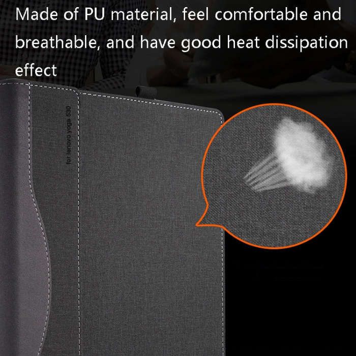 Laptop PU Leather Protective Case For Lenovo Yoga 530-14(Dark Gray)