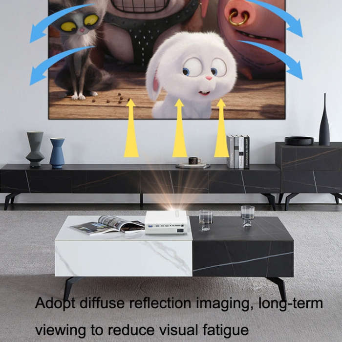 YG530 Home LED Small HD 1080P Projector, Specification: AU Plug(Black)