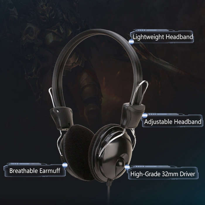 Soyto SY808MV Online Class Office Computer Headset, Cable Length: 1.6m, Color: Black 6.5mm