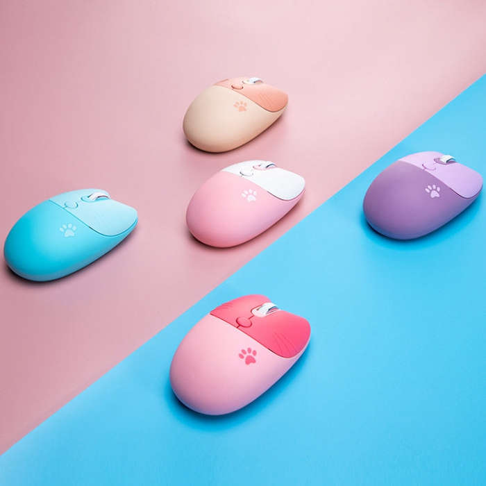 M3 3 Keys Cute Silent Laptop Wireless Mouse, Spec: Bluetooth Wireless Version (Gray Black)