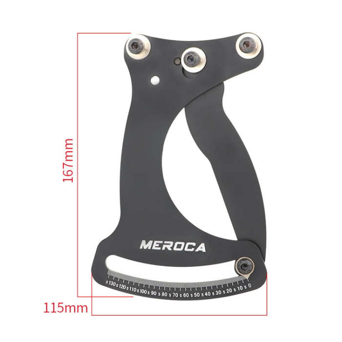 MEROCA Bicycle Ring Calibration Tool Spoke Tension Tube Wheel Set Steel Wire, Color: Red+Wrench