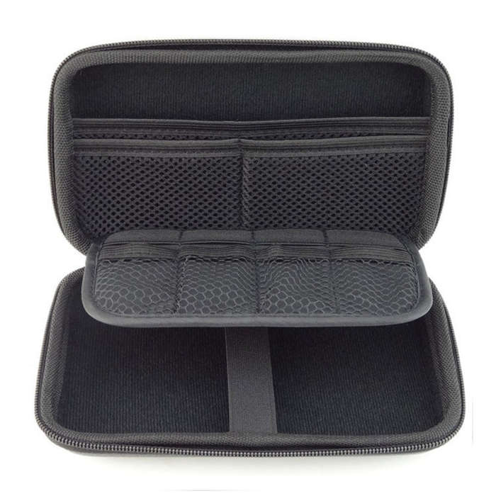 GH1302 EVA Hard Shell Hard Drive Bag Digital Storage Bag(Black)