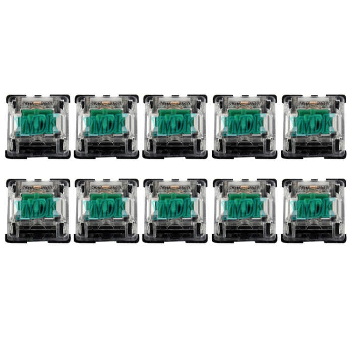 10 PCS Gateron G Shaft Black Bottom Transparent Shaft Cover Axis Switch, Style: G5 Foot (Green Sh...