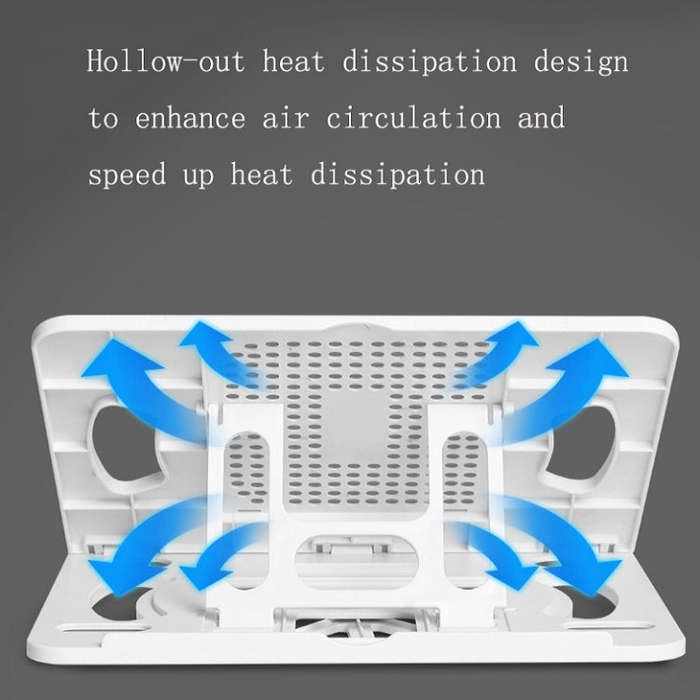 Foldable Laptop Desktop Heightening Cooling Bracket(White)